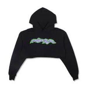 $84 Retail NWOT Snoh Aalegra Thitvs Black Logo Cropped Hoodie